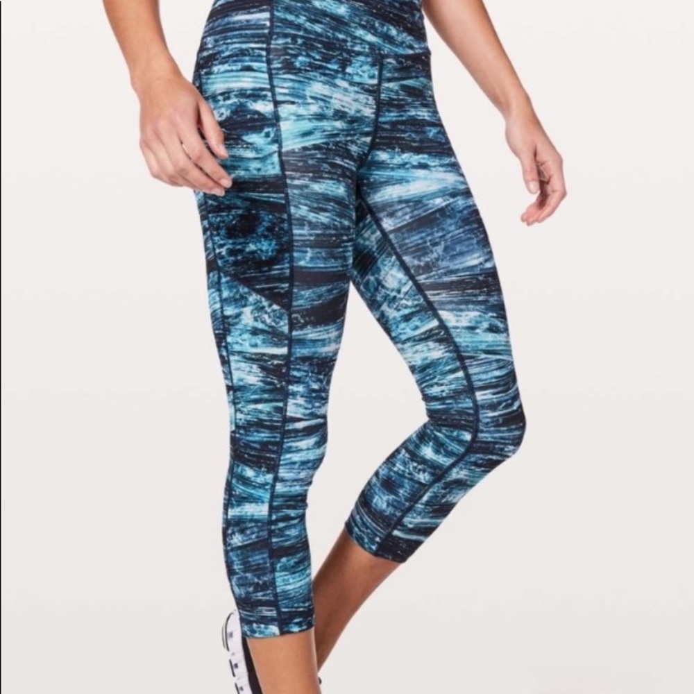 Lululemon Speedup Crop Multi Blue